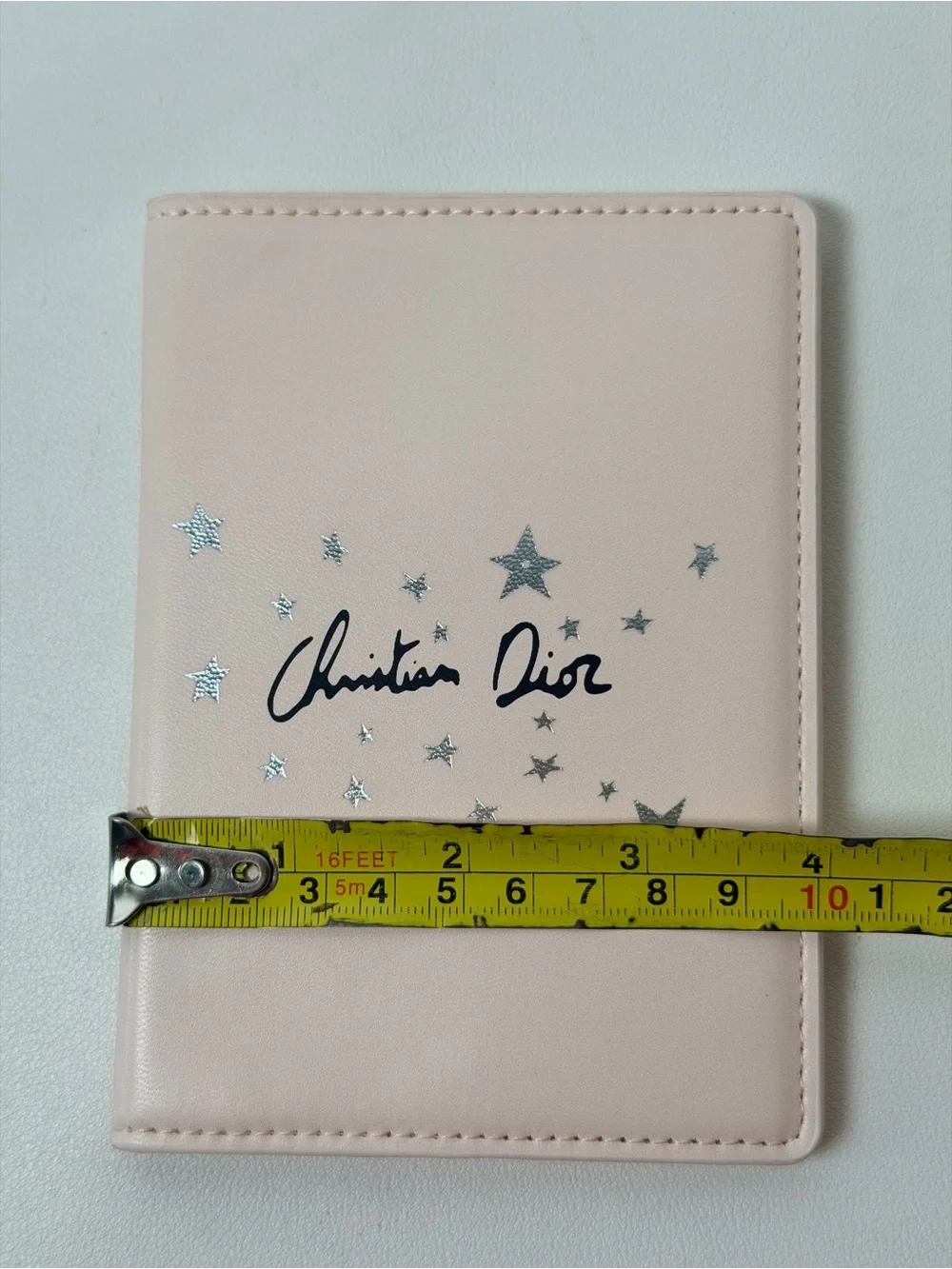 Christian Dior Passport Case Star Pattern Baby Pink Beige Novelty Japan